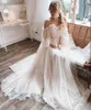 suknia ślubna z rękawami netto