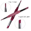 Miss Rose Donna Rossetto Lip Liner Matita Velluto Opaco Impermeabile Facile da Indossare Rotazione Automatica Multifunzione Trucco Labbra Doppie