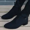 Autumn Winter Men Boots Breathable Pointed Toe Business Leather Boots Fashion Canvas High-Top Men Shoes Casual Zapatos Hombre 210820