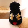 Boże Narodzenie Baby Hat Dużej Pompom Cute Cekiny Renifer Dzianiny Dzieci Beanie Zimowe Dzieci Dziewczyna Chłopiec Ciepła Toddler Bonnet Cap 1-5y