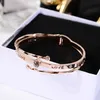 Yun Ruo100 Sprachen Ich liebe dich Projektion Armreif Rose Gold Frauen Mann Geschenk Titan Stahl Schmuck nicht Farbe ändern Drop Shipping Q0717