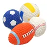 Squeaky Latex Rubber Dog Toy Balls per cani di taglia piccola, media e grande, galleggiante interattivo che rimbalza per sport acquatici da masticare morbido