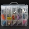 30 galler Klar plastförvaringslåda för leksaker Ringar Smycken Display Arrangör Makeup Case Craft Holder Container Porta Joias 211102