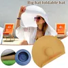 Utomhushattar Summer ￶verdimensionerad strand f￶r kvinnor 56-58 cm BRIM STOR STAG HAT SUN STREKTABLE PASTY TREVEL T8