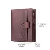 Wallet Men Anti Theft Male RFID Wallet Genuine Leather Vertical Business Card Holder Money Bag Coin Purse Man