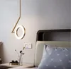 Nordic Pendant Lamp Bedroom Bedside Restaurant Chandelier Lighting Modern Luminaria Bar Brass Creative LED Designer Lamps110v`260v