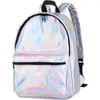 Bolsas ao ar livre Escola Backpacks de Mini Viagens de Laser Backogramas de Couro Meninas Meninas Mínicas Mochilas Prata Mochila Holográfica 4 Cores