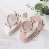 Wristwatches Rosegold Belt Creative Dial Women Wather Fashion Rhinestone Leather Jewelry Quartz Wristwatch Female Clock Gift Relogio Feminino