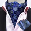 Män Paisley Silk Cravat Ascot Necktie Handkerchief Pocket Square Set Lot Bwthz0238