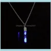 Necklaces & Pendants Jewelrywomen Men Glowing Luminous Sand Timer Pendant Glass Hourglass Bottle Necklace Ladies Decorations Couple Lovers C