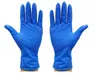 Guanti monouso in nitrile blu, spessi, indossabili, per la pulizia della casa, in gomma protettiva antistatica, 100 pezzi in magazzino