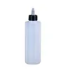 Refillable Bottle Plastic White Flat Shoulder Black Collar 30ml to 500ml The Tip Mouth Cover Empty Flexible Glue Squeeze The Packaging Container Bottles