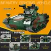 Xingbao Wapens WW2 Militaire Serie Tank PZH2000 Kraan Set Armored Truck Bouwstenen MOC Bricks Educatief speelgoed Jongen Kids X0902