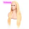 Brazilian Human Virgin Hair Blonde Full Lace Wigs Body Wave 613# 10-28inch Remy Silky Straight Yirubeauty Prodcuts Wholesale Average Size