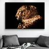 Leopard Pictures Big Cat Poster and Pirnts動物キャンバス絵画野生動物の壁アートのリビングルームの装飾家の装飾