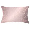 L'ultima federa 30X50CM, selezione dello stile del motivo di stampa geometrica in oro rosa rosa, cuscini per l'arredamento della casa testurizzati, logo personalizzato di supporto