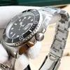 Herren-Luxusuhren, hochwertige schwarze Keramiklünette, automatisches mechanisches Uhrwerk, 316L-Edelstahlarmband, grün-blaue Designer-Armbanduhren