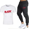 2021 neue männer und frauen trend straße heißer verkauf RAW mode T-shirt + hosen Casual joggen sport anzug männer der sommer anzug X0909