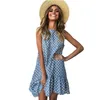 Sommerkleid Frauen Rüschen Frühling Straße Sexy Casual Slim Thin Beach Party O Neck Mini Polka Dot Kleid Vestidos de Fiesta 210715