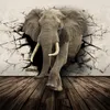 Papier peint Mural 3D Animal réaliste, personnalisé, rhinocéros, Lion, éléphants, tissu Non tissé, nouveau papier peint Photo, décoration de maison