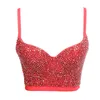 Strass 2021 femmes haut Push Up Cami soutien-gorge haut Sexy discothèque fête été soutien-gorge Bralette Corset hauts femmes vêtements X0726