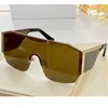 Projektant Okulary 2220 Męskie Klasyczna Metalowa Pół Ramki Złoty Żółty Ultra-Dalian Body Soczewki Szerokie Świątynie Przykryj Narożniki Oczy Plaża Wakacje UV400 Ochrona