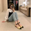 2021 Bowknot flat heels Sandals gold black white Apricot patchwork pointy French blacks stilettos rhinestone sandal women summer Thick heel stiletto