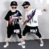 Nieuwe 2021 kinderen jongens zomer cartoon kleding sets t-shirt + Haren broek casual trainingspak voor kinderen grote jongen sport pak kleding x0802