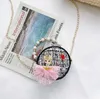 Borsa a tracolla per bambini portatile perla Borsa a tracolla singola per ragazza coreana con fiocco carino accessori piccola borsa rotonda