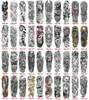 Große temporäre Tattoos für den ganzen Arm, Pfau, Pfingstrose, Drachenschädel, Designs, wasserfest, Tattoo-Aufkleber, Körperkunst, Farben für Männer und Frauen, 324 Stile