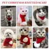 Pet Noel Örme Eşarp Köpek Giyim Kedi Giyim Yavru Yavru Dekorasyon Mini Christmasscarfs WLL497