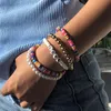 Charm Bracelets 5 Pcs Multicolor Beaded Stackable Strench Adjustable Sets Summer Beach Friendship Bohemian Jewelry For Women Love