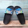 Luxury-Fashion Designer Men Tofflor Kvinnor Ladies Flat G Platform Sandaler Gummi Slide Floral Brocade Flip Flops Striped Beach Causal Shoes