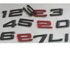 Matte Negro Número de ABS Letras Word Carro de Tronco Emblema Emblema Emblemas para BMW 5 Série 520i 523i 525i 528i 530i 535i 540i 545i 550i