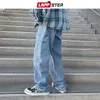 Jeans da uomo Uomo Patchwork Harajuku Y2k Baggy 2022 Streetwear giapponese Hip Hop Pantaloni a gamba larga in denim Plus Size Harem Pants