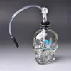 3.5 pouces Portable Transparence Blanc CRÂNE Pipe À Eau En Verre Narguilé Fumer Shisha Squelette Bouteille En Verre Accessoires Hommes Cadeau