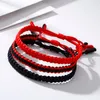 Brins de perles de haute qualité Bracelet tressé chanceux couleur rouge noir fil de nylon Couples faits à la main bracelets réglables bijoux cadeau Fawn22