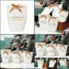 Gift Wrap Event Party Supplies Festive Home Garden 5st High Quality Pouch Pocket Kraft Paper Packaging Box Decoration Candy Boxes Christm