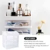 Mesa transparente para maquillaje, cómoda, caja de cosméticos, estante para el cuidado de la piel, organizador de joyas