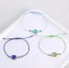 Charm Bracelets Jewelry Handmade Druzy Resin Stone Bracelet Make A Wish Card Wax Rope Braided Bangles With Rice Bead Drop Delivery 2021 Bxry