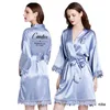 Anpassad Datum Namn Lace Kimono Robe Kvinnor Bröllop Brudsbrudtärna Robes Bachelorette Gåvor 210924