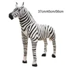 Zachte gevulde pluche dier kussen realistische zebra voor kinderen verjaardagscadeau 210728