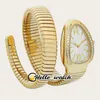 25mm Moda Tubogas Orologi da donna 101924 SP35C6GDD.1T Orologio da donna svizzero al quarzo quadrante bianco Lunetta con diamanti Bracciale a carica in acciaio in oro giallo 18 carati Hello_Watch