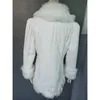 Fauxの毛皮のコート女性の白い黒い空青いプラスサイズトップジャケット19冬の長袖韓国のスリムファッションFaux LR699 210531