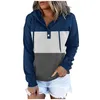 Sweats à capuche pour femmes Sweatshirts Casual Womens Hooded Leopard Print Button Down Drawstring Pocket Long Sleeve Pull Moletom