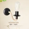 Industry Northern Lamp Europe Wind Wall Bar Café Restaurant Aisle Corridor Decoration Rope Wrought Iron