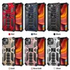 Casos de telefone celular shell para iphone 13 pro máximo 12 mini 11 7 8 mais x xs xr mixed pc tpu 2 em 1 armadura híbrida kickstand capa traseira à prova de choque