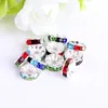 Szkło Luźne Koraliki Dla European Bransoletki Ustalenia Mieszane Multicolor Rhinestone Crystal Big Hole Cyrkon Koraliki Spacer 8mm 10mm Biżuteria Akcesoria