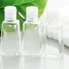 30ml 60ml Pet plastflaska med flip cap tom hand sanitizerflaskor påfyllbar kosmetisk behållare för lotion