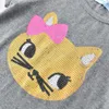T-shirt con stampa animalier estiva + gonna a rete con motivo a stelle 2 pezzi vestiti per bambina per 1-5 anni 210528